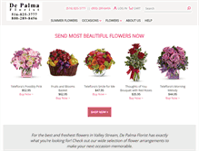 Tablet Screenshot of depalmaflorist.com